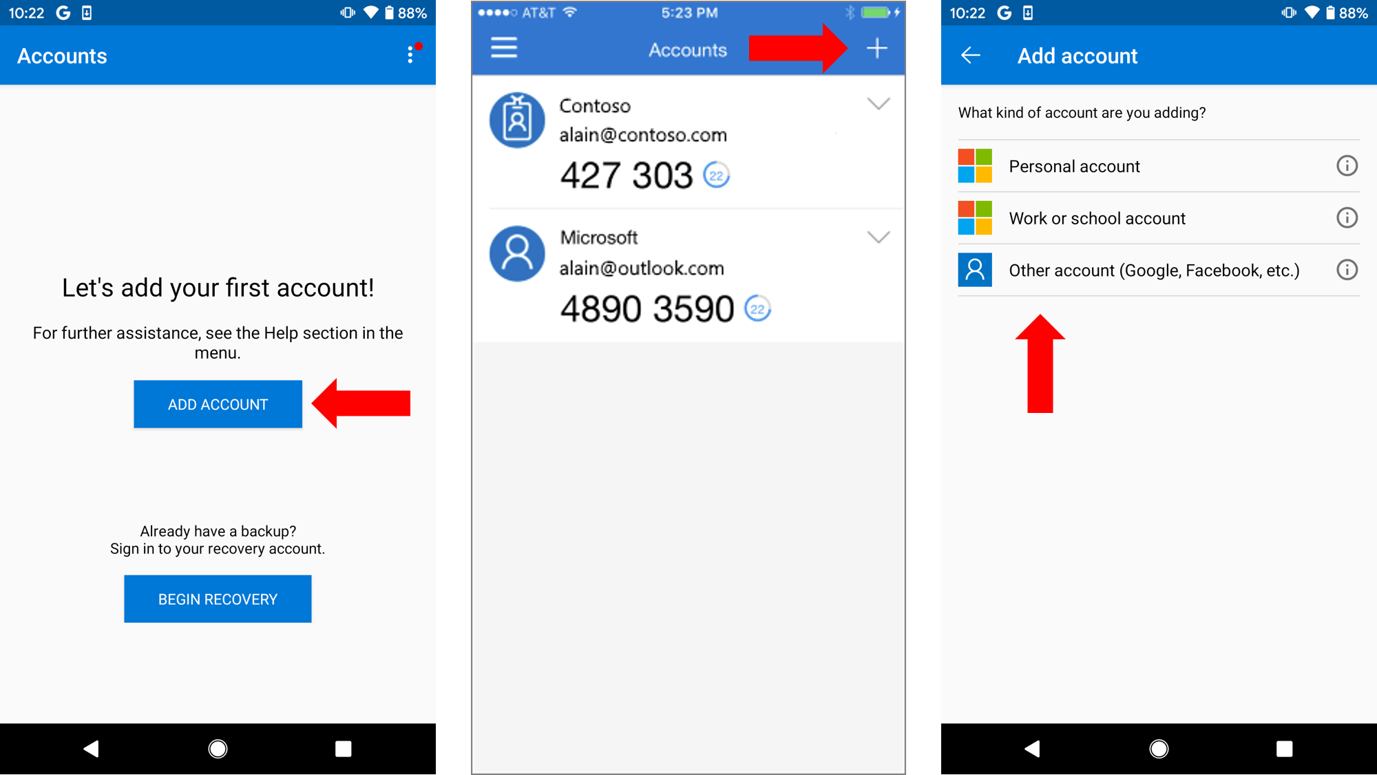 add account to authenticator app