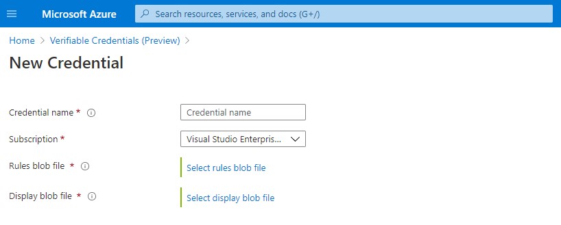 New credential select from blob storage